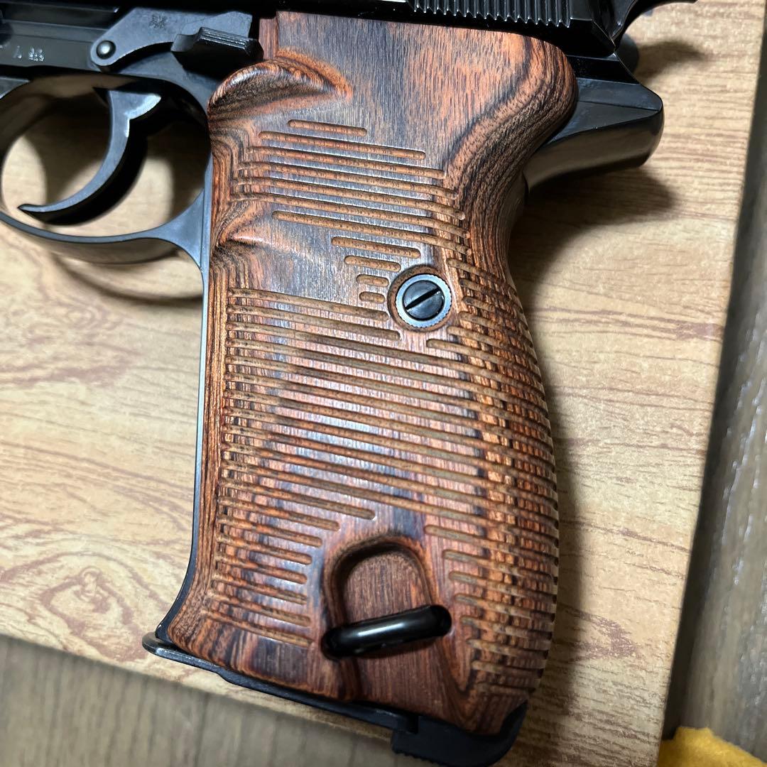 マルゼン ワルサー P38 ブラックメタル　木グリ付