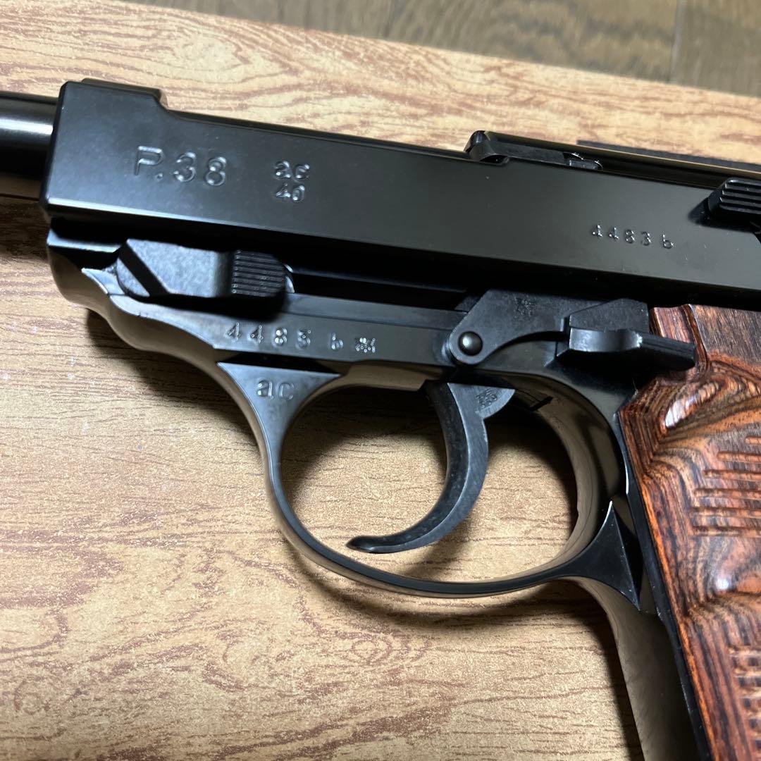 マルゼン ワルサー P38 ブラックメタル　木グリ付