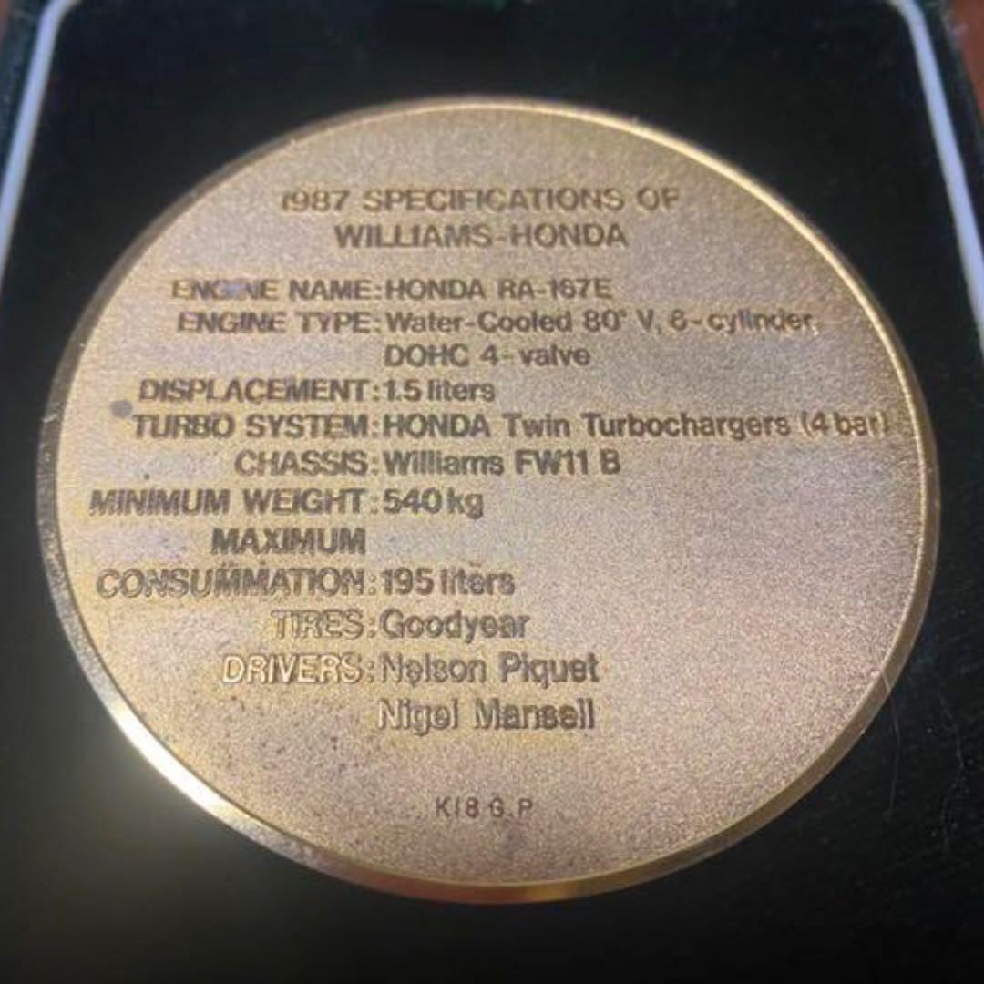 F1 1987ウィリアムズホンダ　コンストラクターズチャンピオン獲得記念