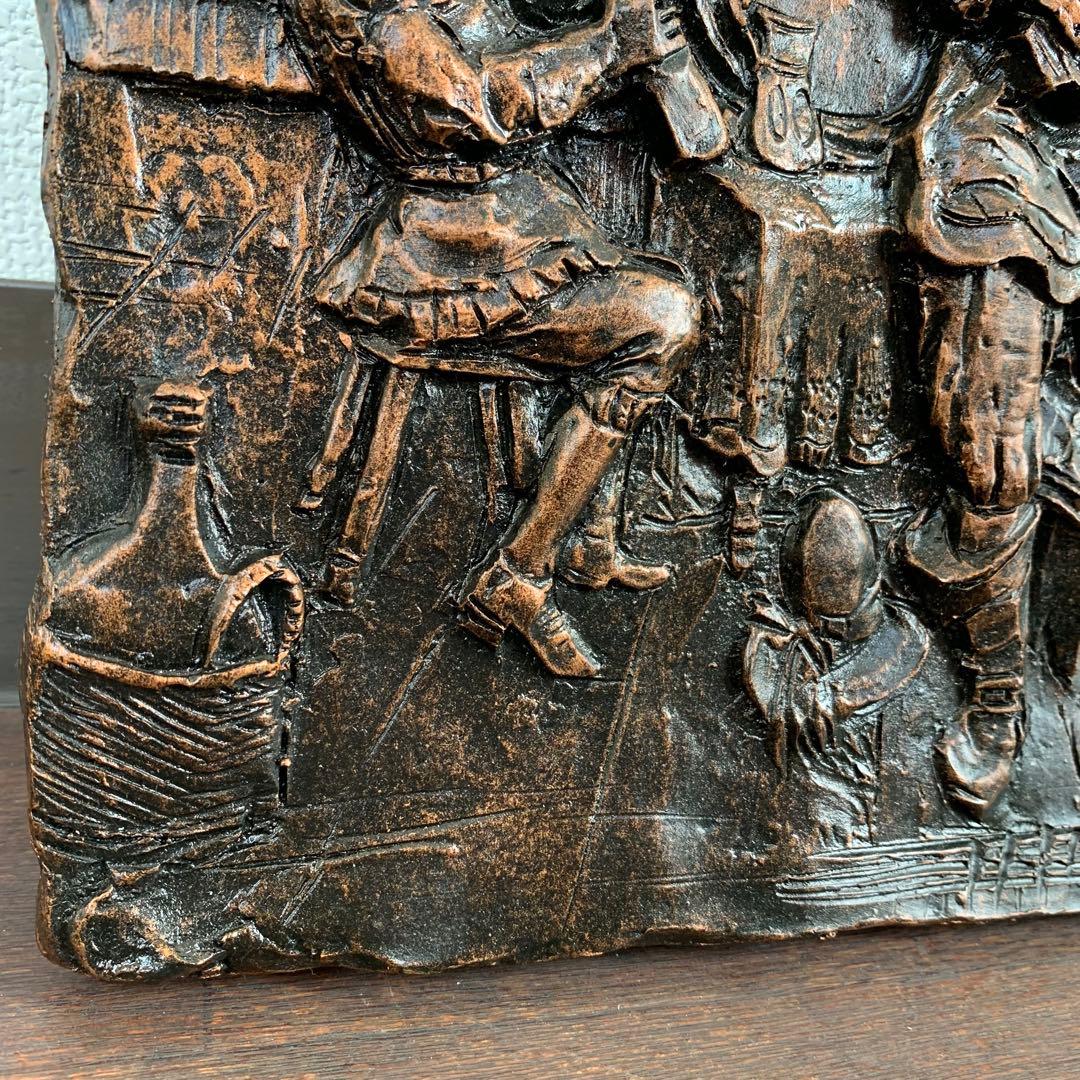 希少 ヴィンテージ 銅色 酒場のレリーフ