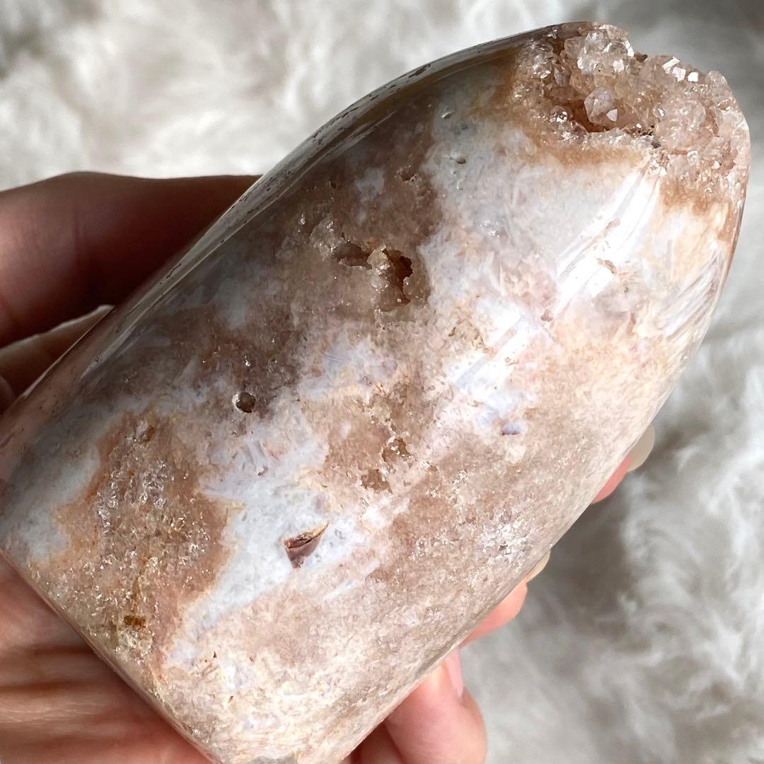 【 天然石 ピンクアメジスト アメジスト ドゥルージー ドーム 紫水晶 】