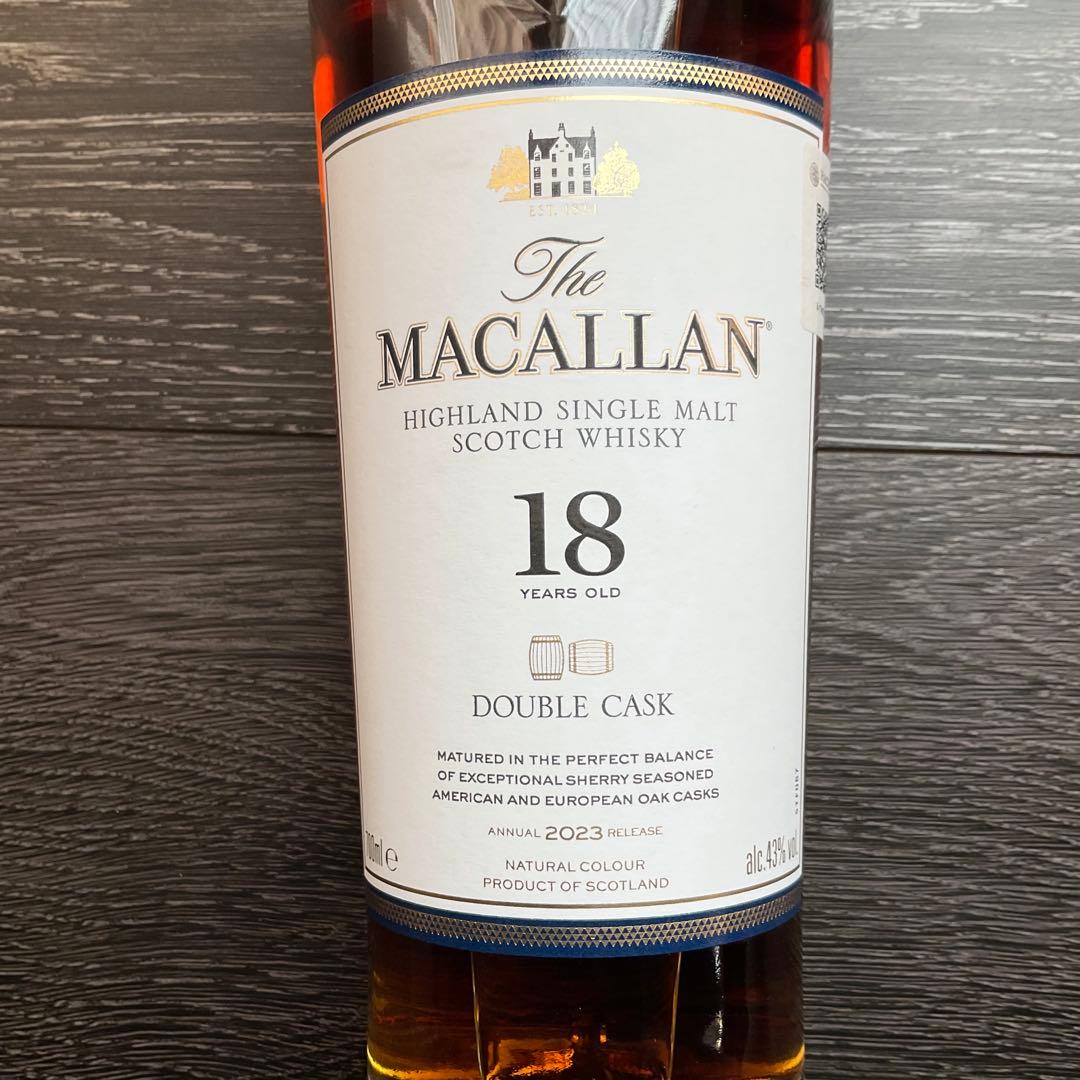 ザ・マッカラン ダブルカスク18年 700ml 2023年リリース　新品未開封