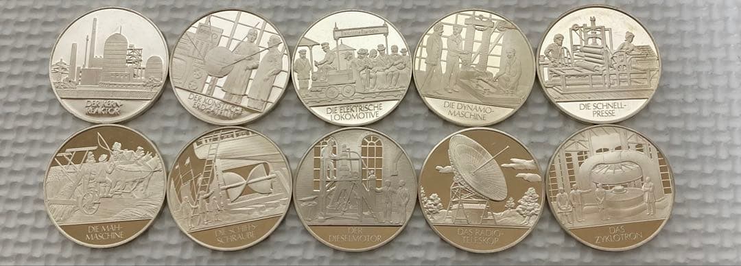 ドイツ造幣局製メダル スターリングシルバー 銀貨 10枚