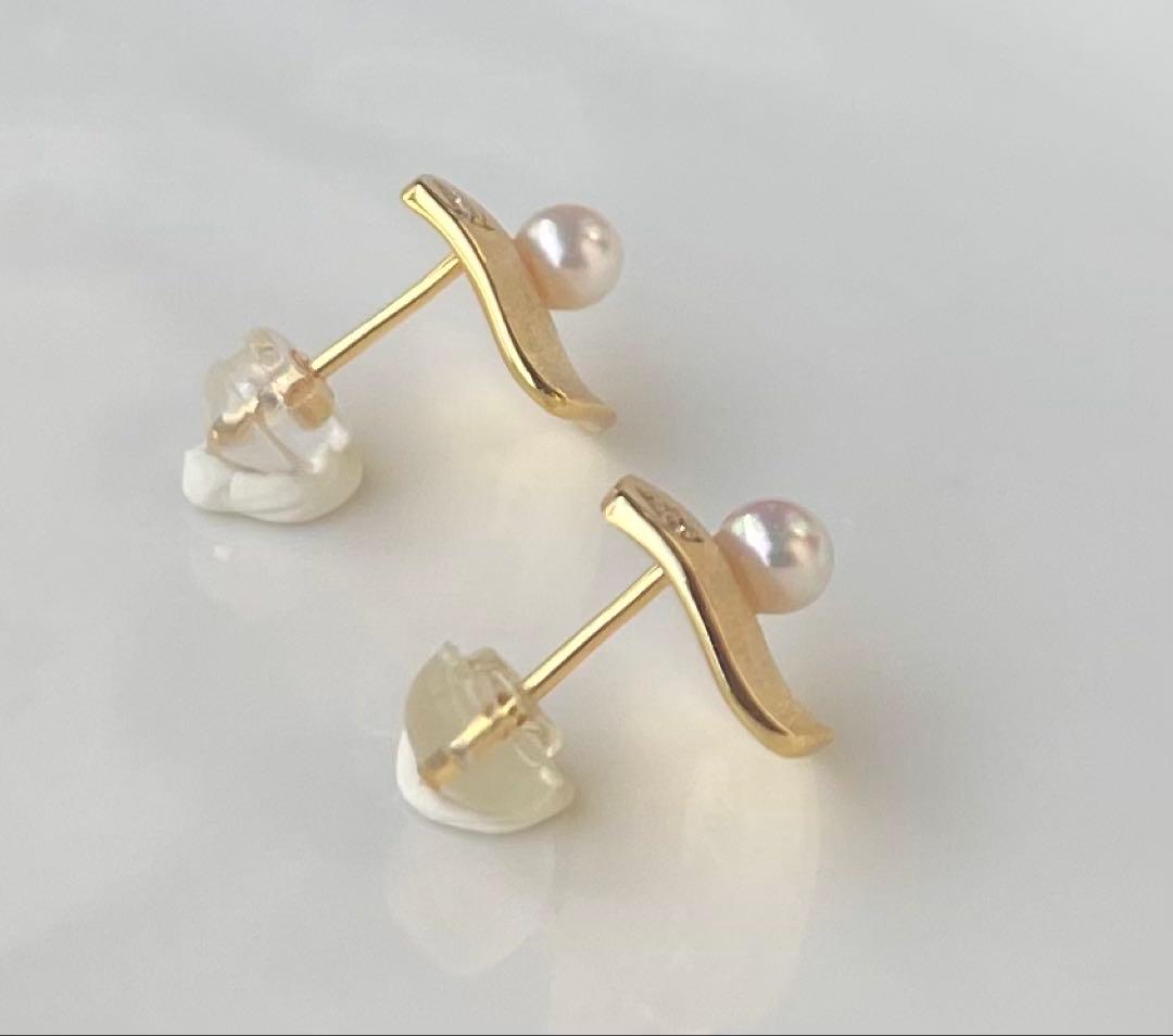 あこや真珠 絶品照り 高品質 s925ピアス ベビーパール ヘアライン加工 上質