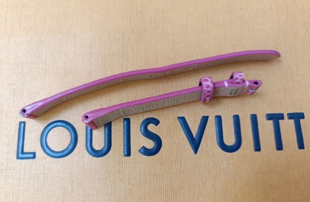 LOUIS VUITTON タンブール　ビジュ　純正ストラップ　リザード　ピンク