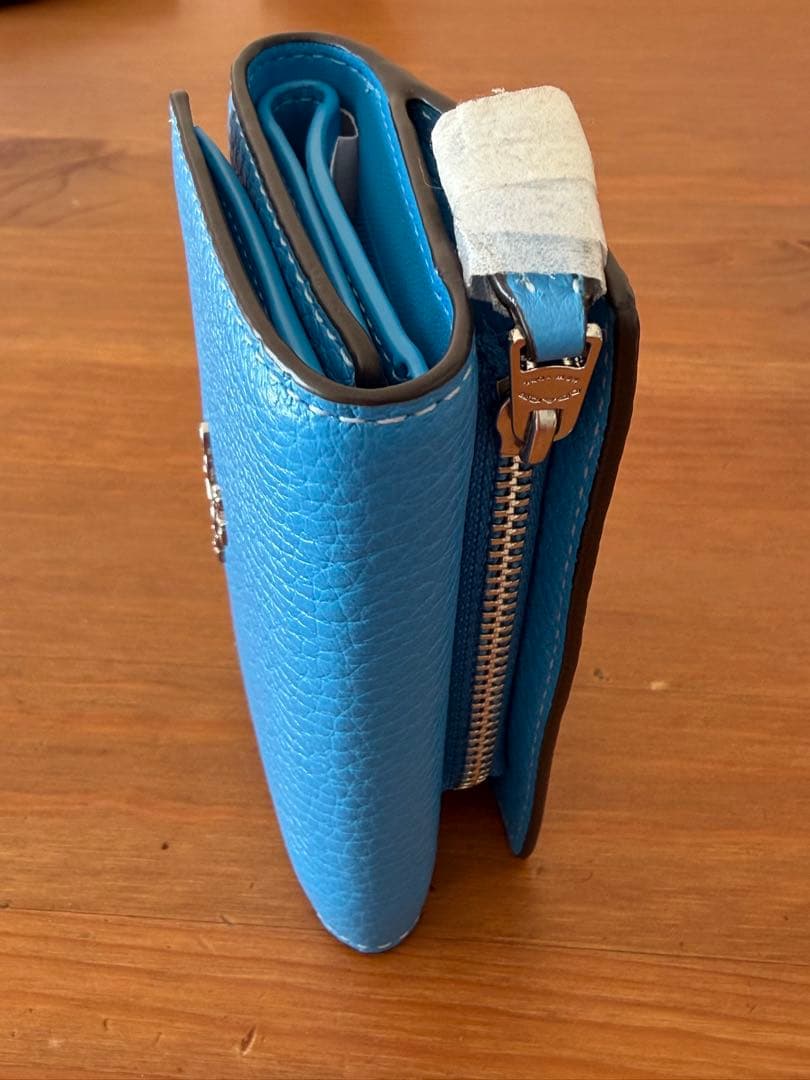 【新品・未使用】COACH 三つ折り財布 CM238-SV ブルー