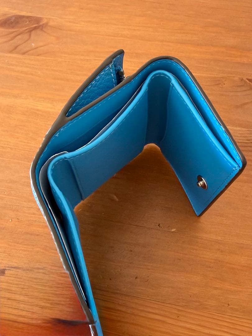 【新品・未使用】COACH 三つ折り財布 CM238-SV ブルー