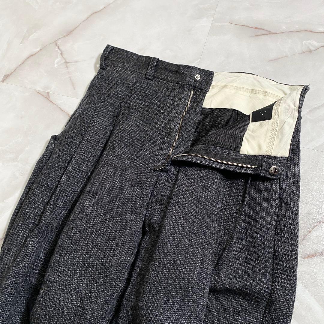 A16236 美品 DEVOA リネン和紙　バルーンパンツ　グレー　3