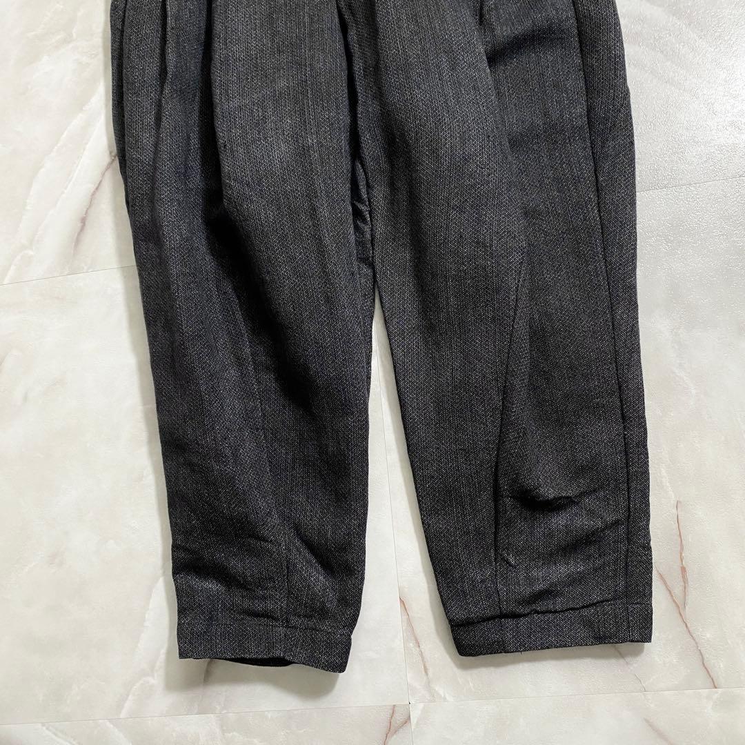 A16236 美品 DEVOA リネン和紙　バルーンパンツ　グレー　3