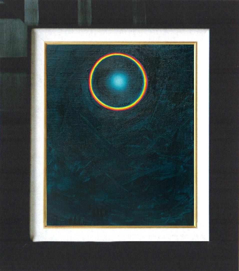 油絵 菅家令子 絵 絵画インテリア額付(黒) F3-GB62023 風景祈り希望