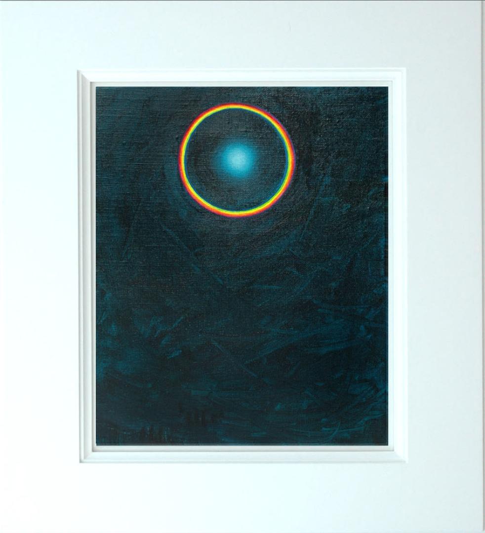 油絵 菅家令子 絵 絵画インテリア額付(黒) F3-GB62023 風景祈り希望