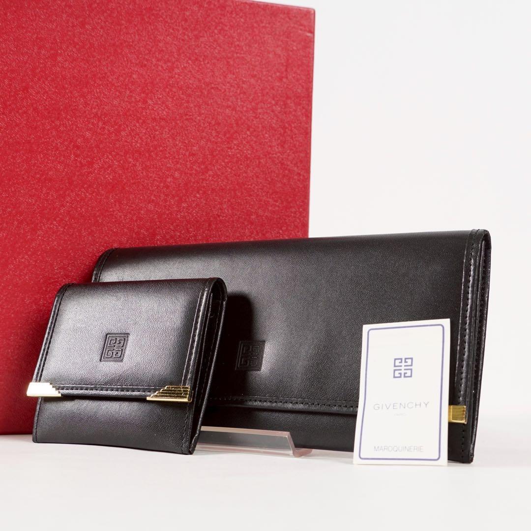 【未使用✨】ジバンシー 2点セット 長財布 二つ折り財布 レザー 黒 箱カード付