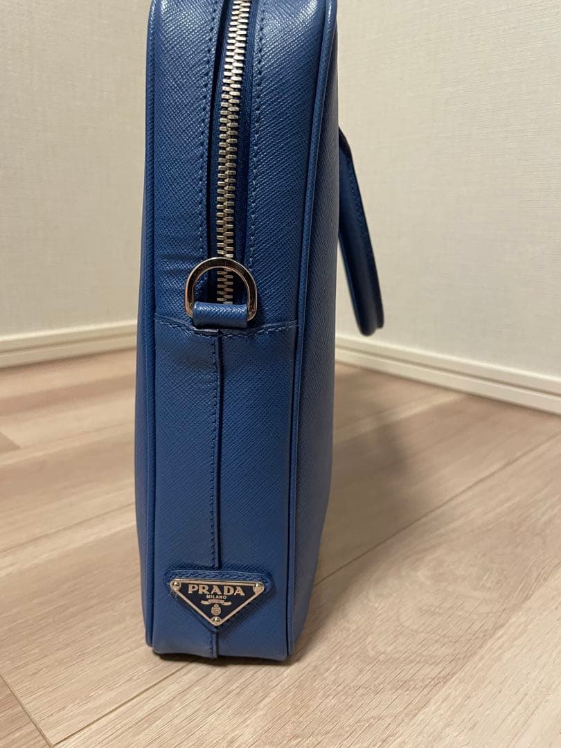 PRADA ビジネスバッグ 青
