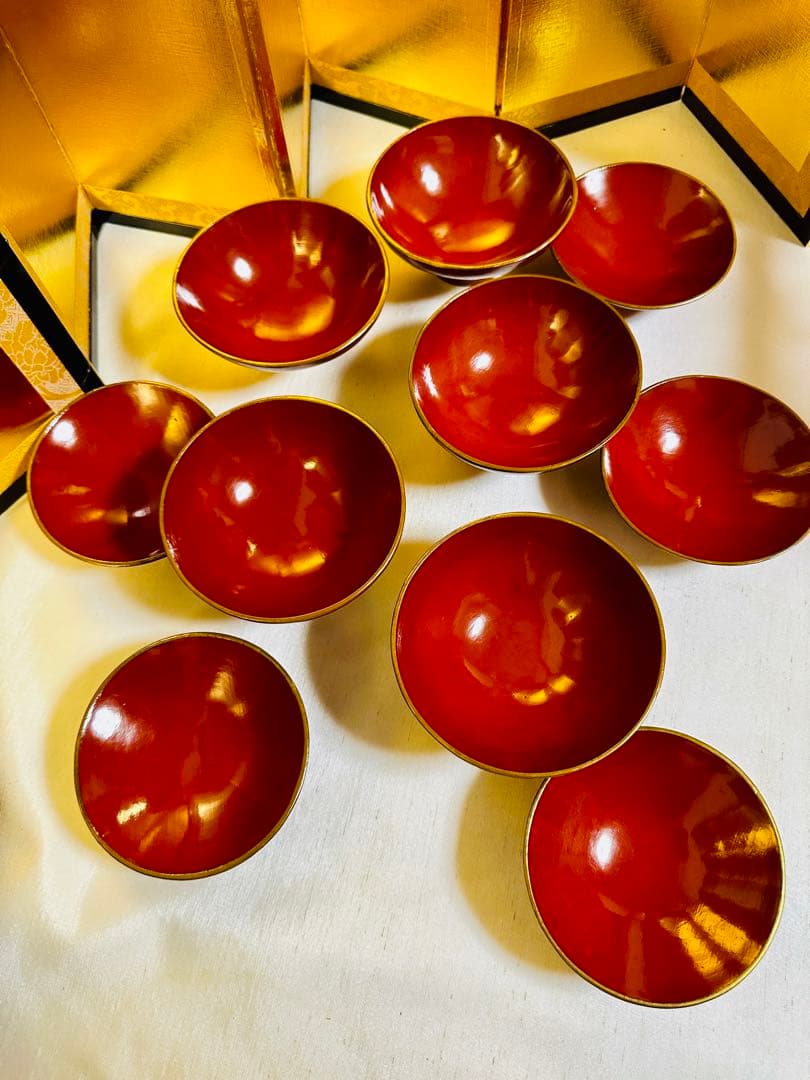 輪島塗木製　お椀　吸物椀　本金　骨董　時代蒔絵 ５脚G53