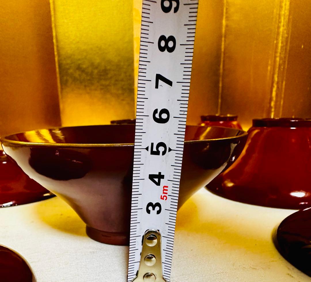 輪島塗木製　お椀　吸物椀　本金　骨董　時代蒔絵 ５脚G53