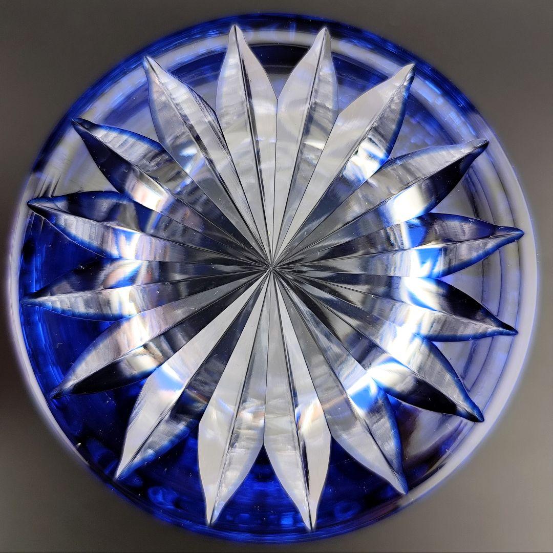 未使用美品☆江戸切子 木村秋男 ペアロックグラス（切子、江戸切子、薩摩切子）