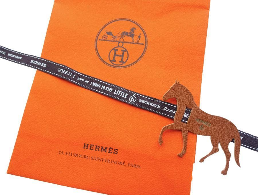エルメス プティ・アッシュ ラッピングチャーム 馬 ブラウン HERMES