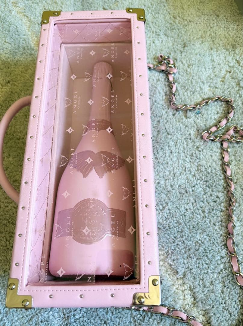 【お値下げ中】エンジェル シャンパン ドゥミセック ピンク ロゼ 箱付【未抜栓】