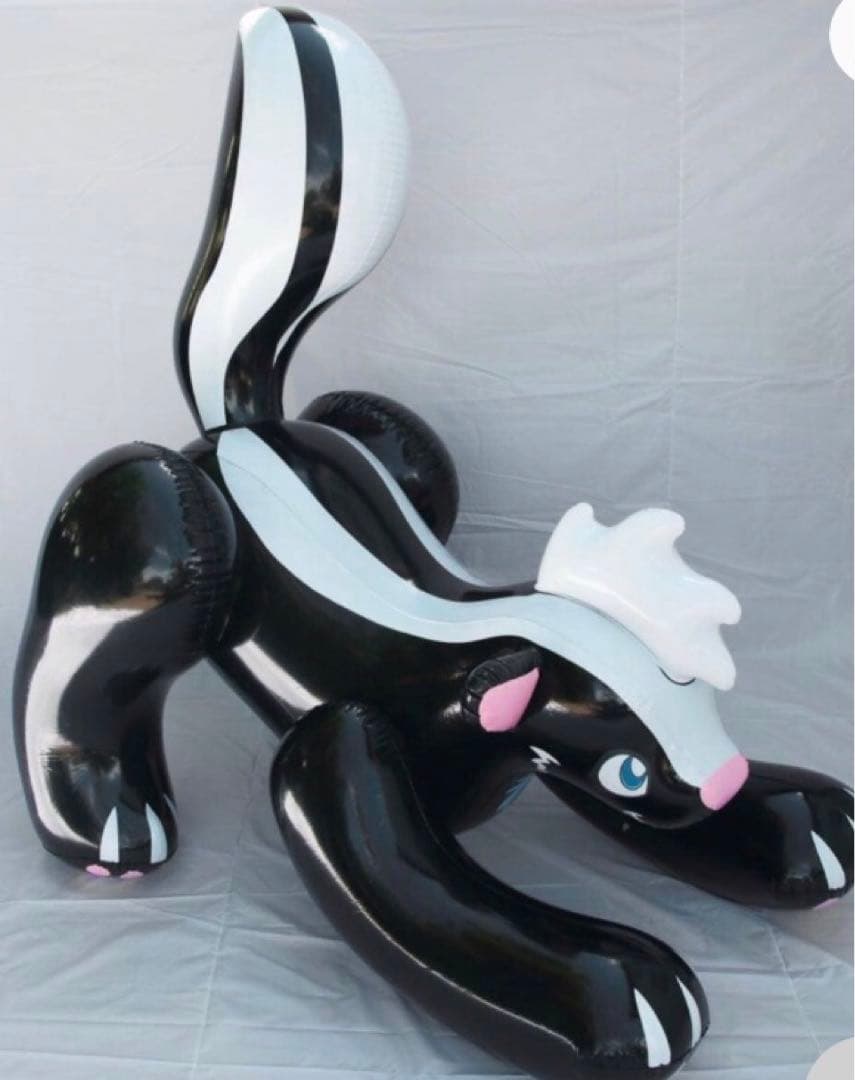 スカンク　ブラック　ツヤあり　フロート　空気ビニール風船　浮き輪　レア　バルーン