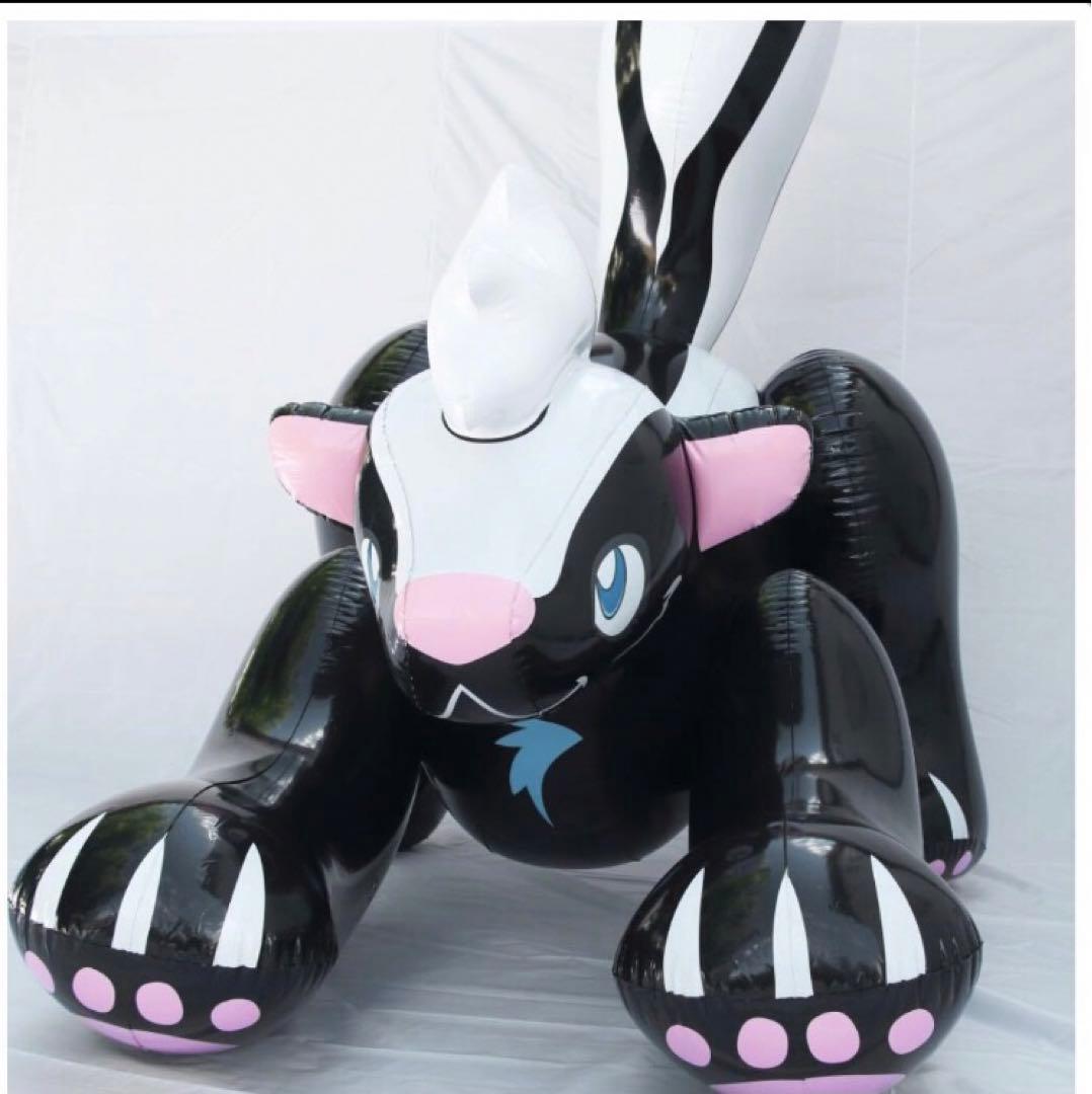 スカンク　ブラック　ツヤあり　フロート　空気ビニール風船　浮き輪　レア　バルーン