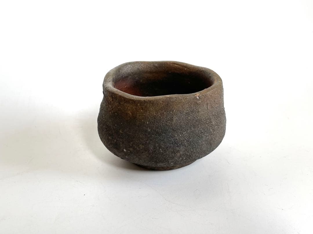 陶芸家　中村六郎　備前　ぐい呑　酒器　酒盃　窯変　共箱　共栞