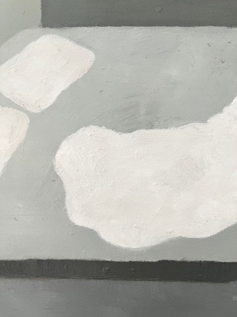 油彩画　何もない寝室