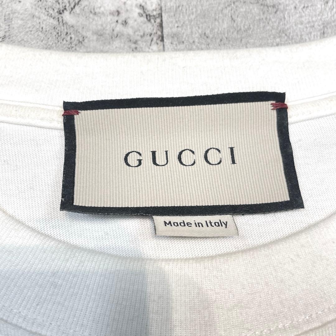 GUCCI レインボーロゴ Tシャツ ホワイト メンズ 半袖