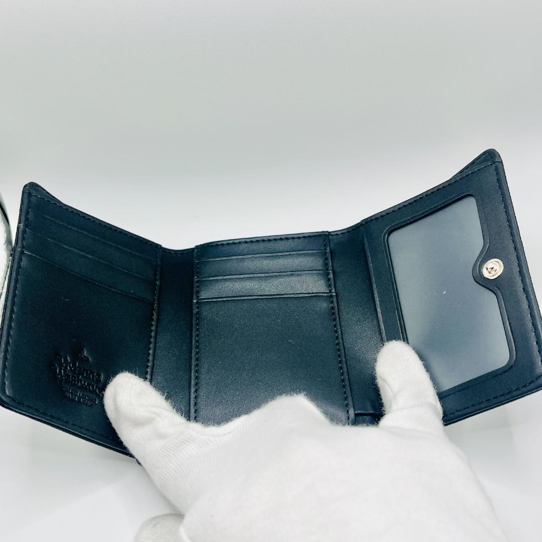 Vivienne Westwood 特価 折財布 黒 がま口 定番 シンプル