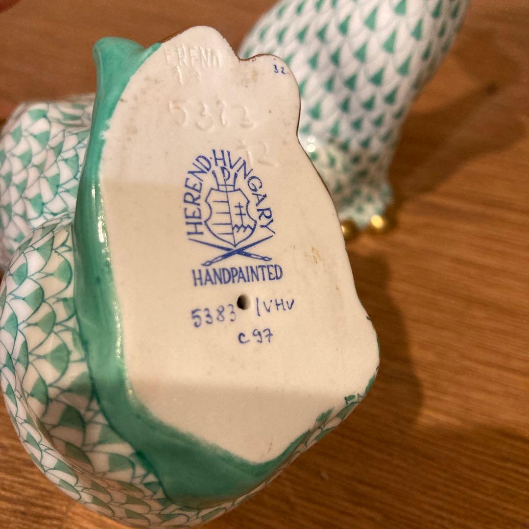 ヘレンド　フィギュリン　猫