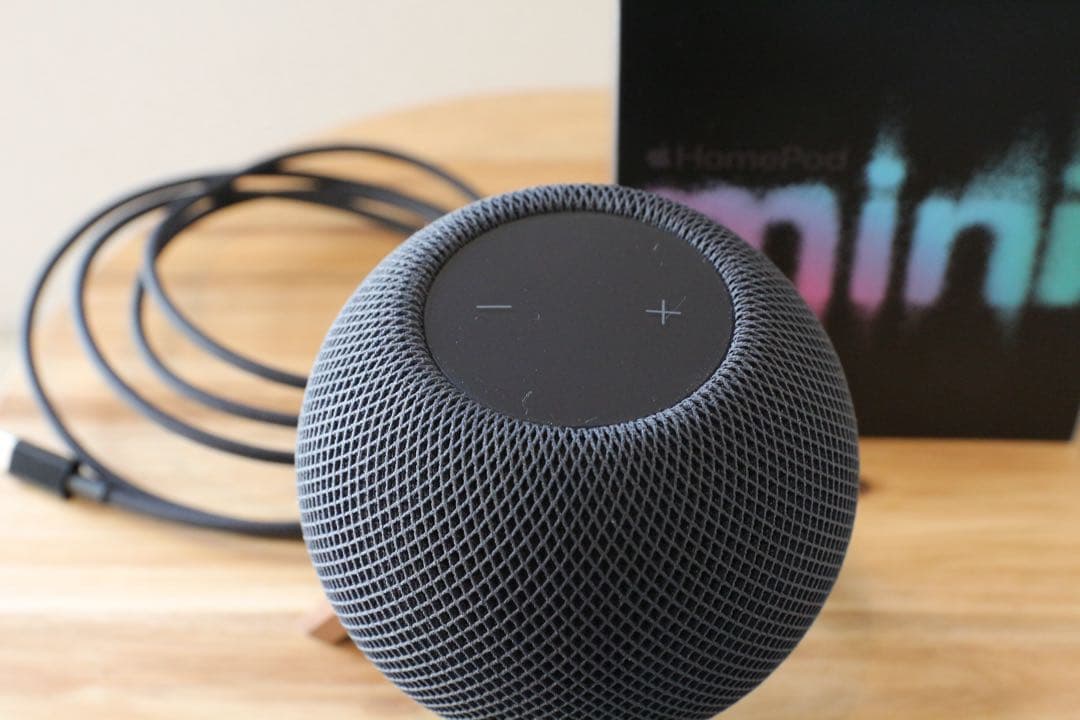 Apple Pod mini ブラック＋木製スタンド付き