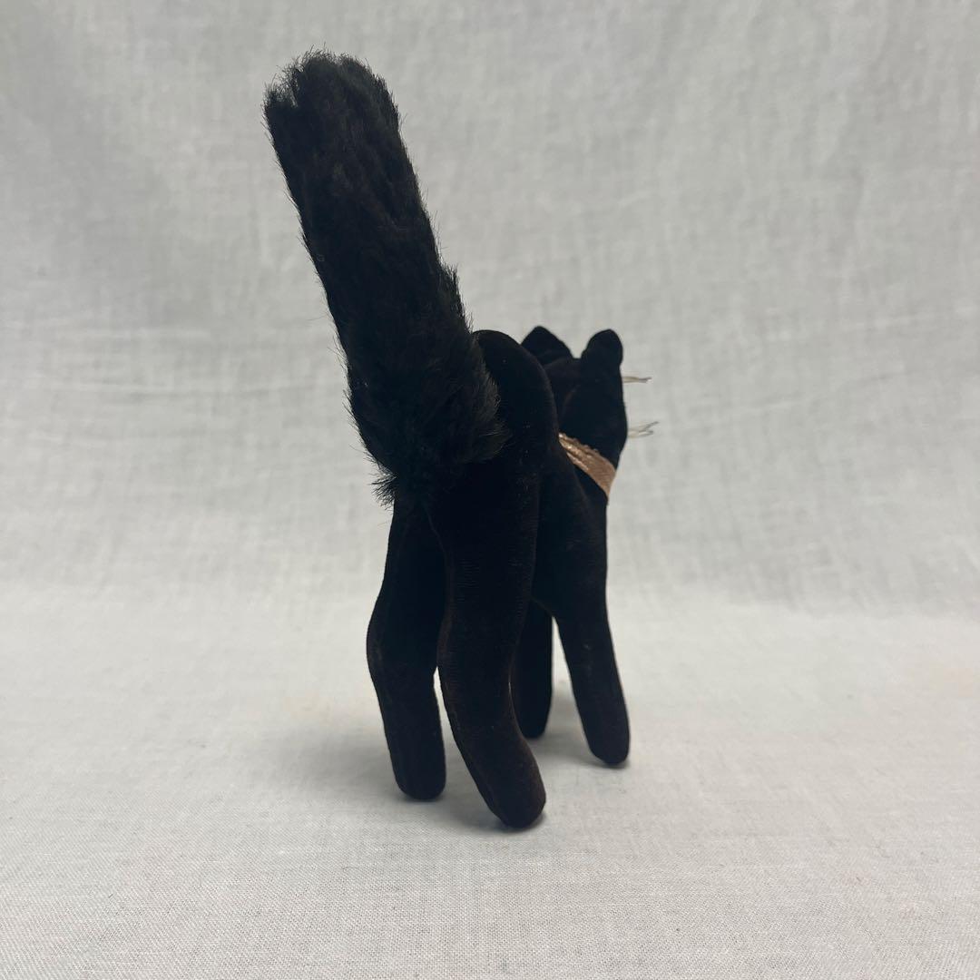 アンティーク　シュタイフ　黒ねこ　ドイツ