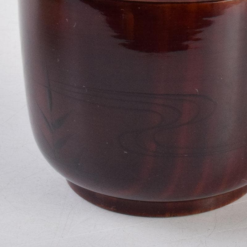 茶道具　清山作　松溜塗　鳥蒔絵　苫屋棗　共箱　V　8583