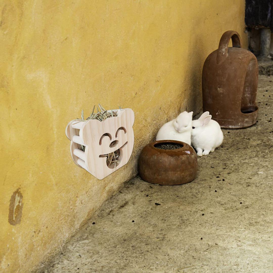 牧草フィーダーうさぎ 牧草入れ1pcうさぎ給餌ボウルうさぎ干し草 モルモット