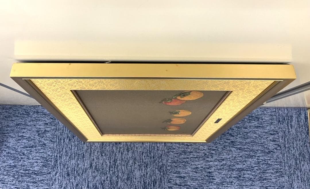 小林古径 「柿」清水光芸社 古裂会 限定品1/50 額装73ｘ56㎝
