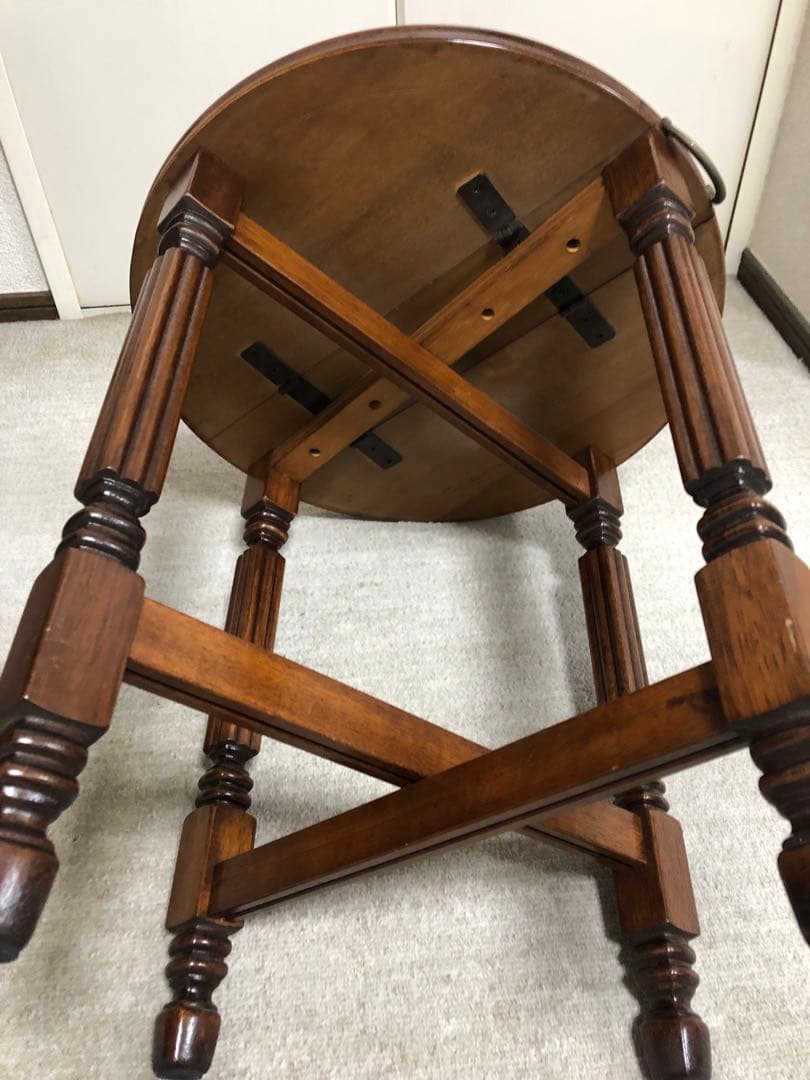 ネストテーブル　サイドテーブル　ドロップリーフ バタフライ　バラスターレッグ