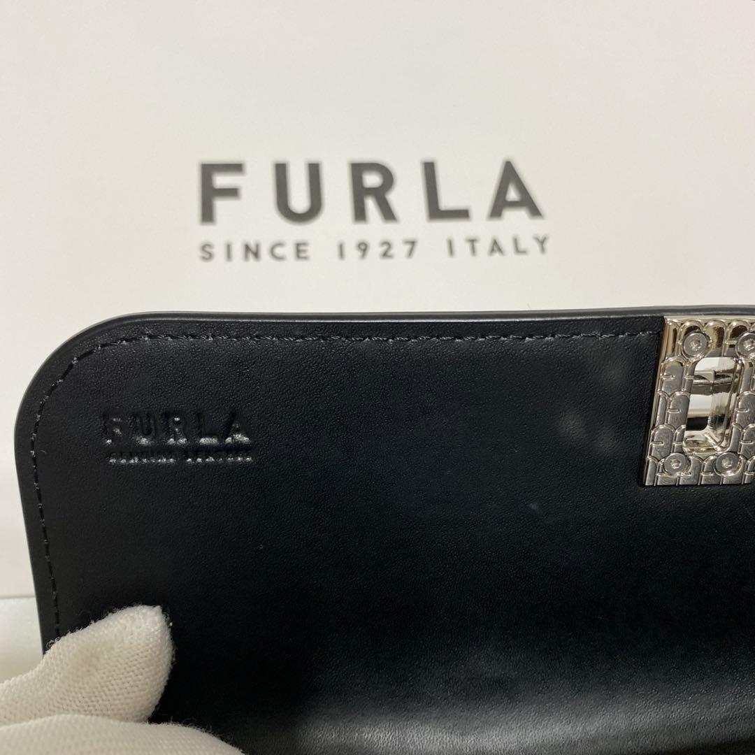 極美品　フルラ　FURLA ミニ ショルダーバッグウォレット　ストラップ付