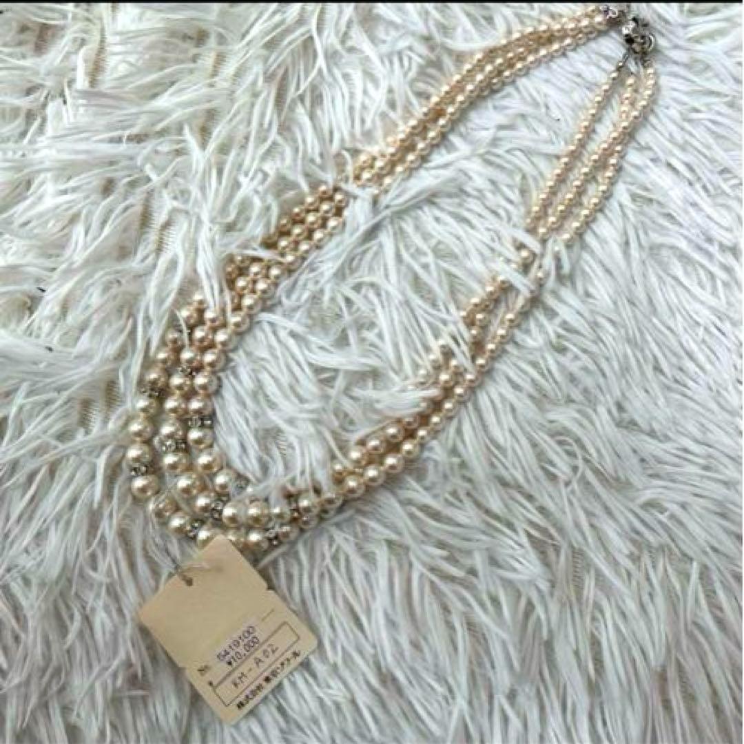 お買得　東京ソワール　パーティードレス　羽織り　タグ付き未使用3連ネックレス