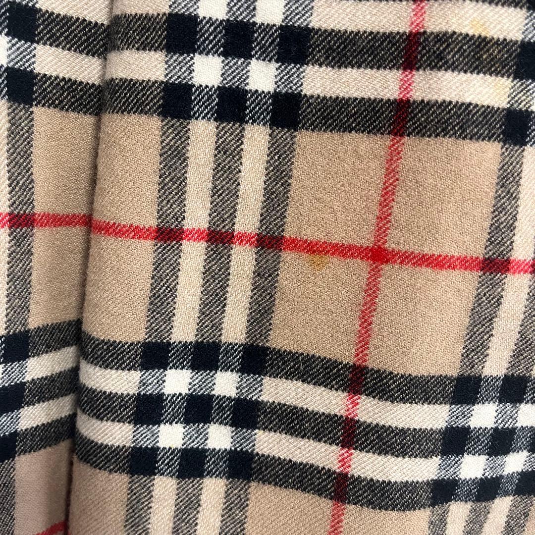 Burberry ノバチェック ウール プリーツ Aライン ミモレ スカート L