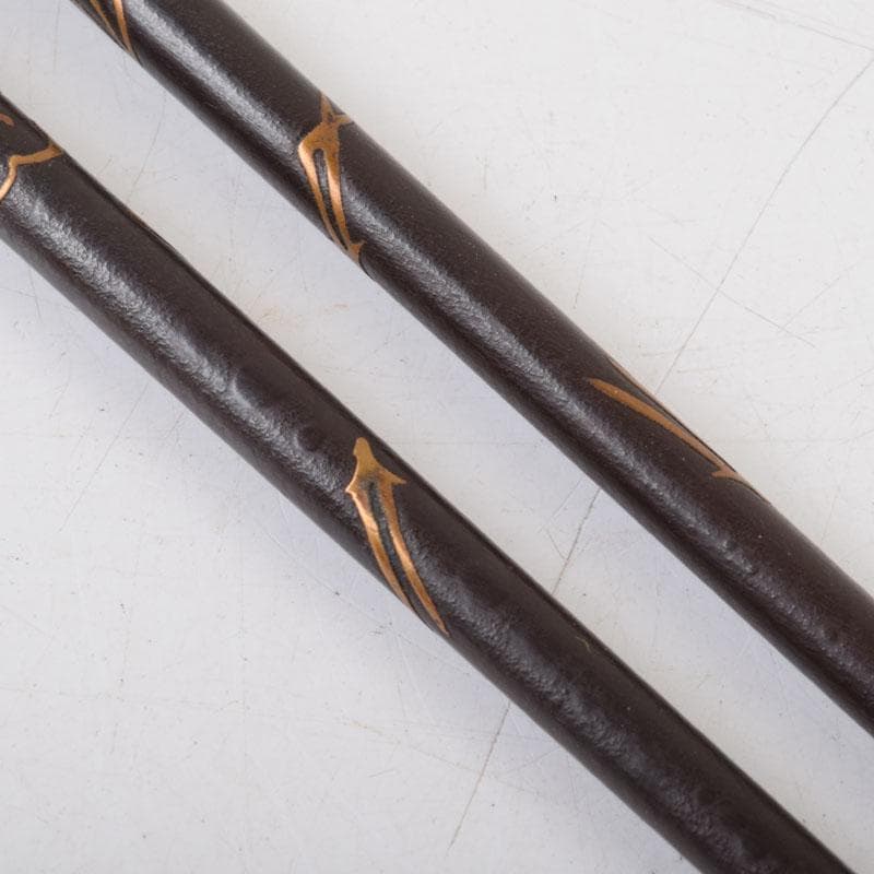 茶道具　寺西宗山作　古鉄　象嵌火箸　共箱　V　9202