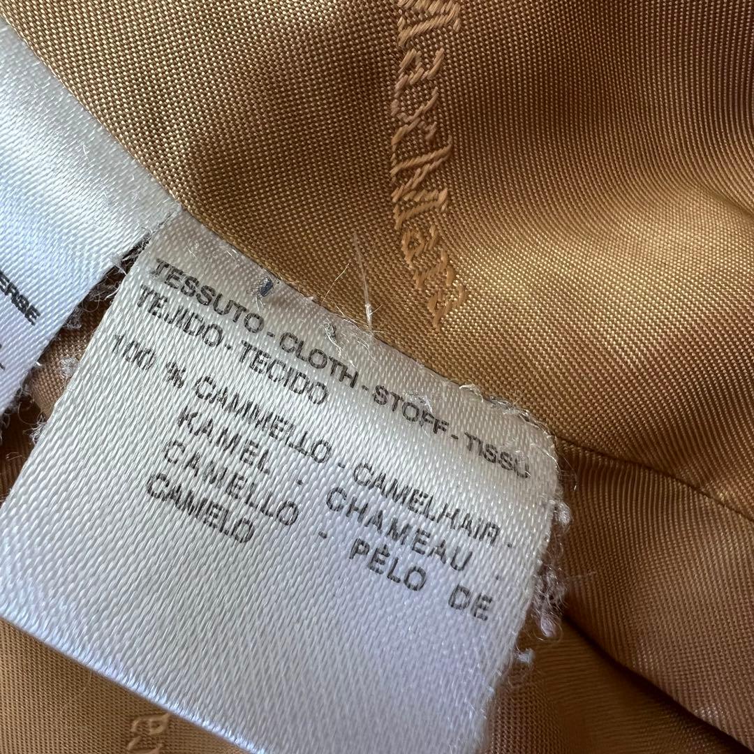 キャメル100♡マックスマーラ　白タグ　ベルテッドコート　女優襟　ロングコート