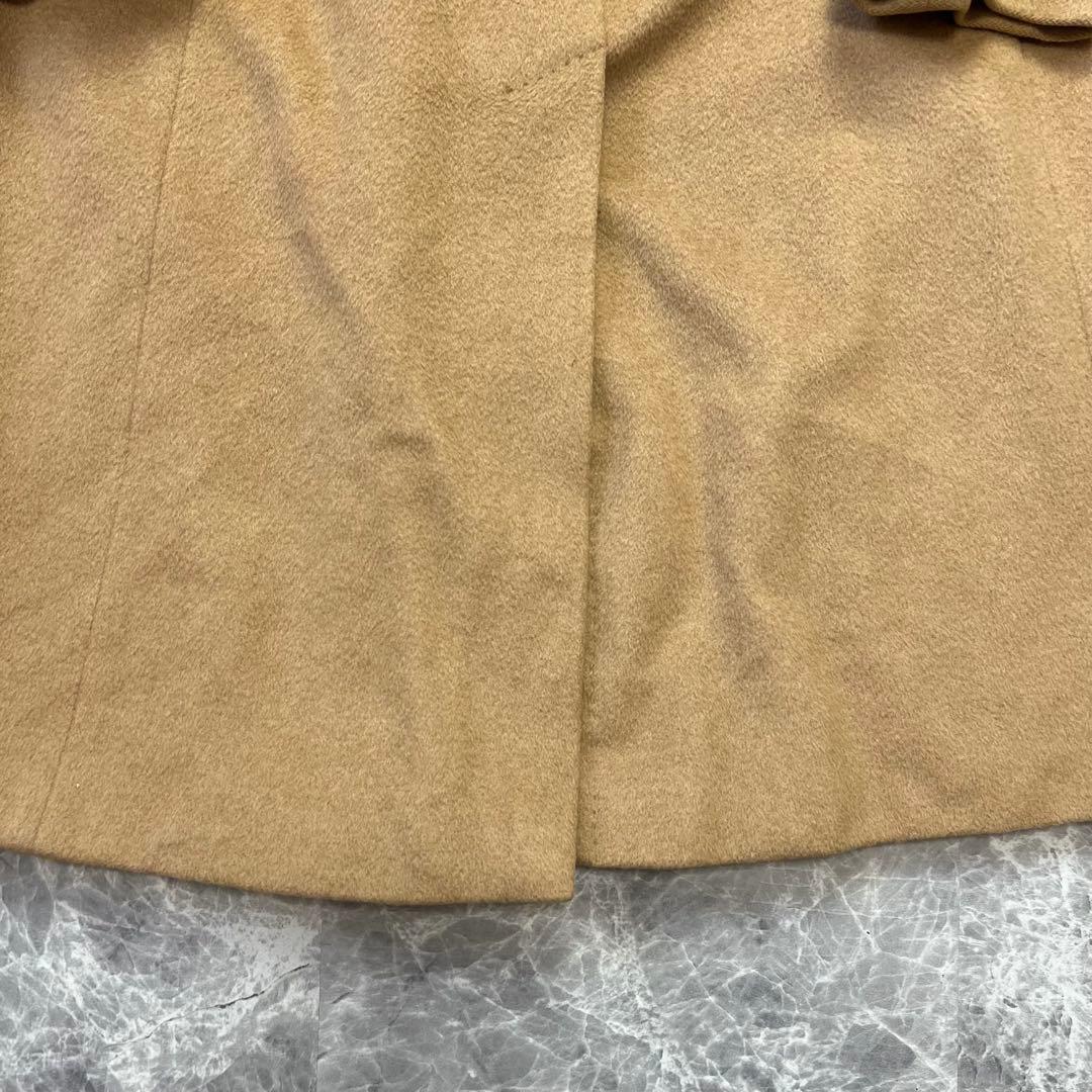 キャメル100♡マックスマーラ　白タグ　ベルテッドコート　女優襟　ロングコート