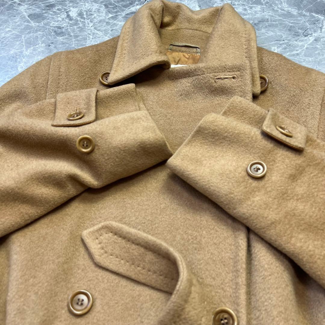 キャメル100♡マックスマーラ　白タグ　ベルテッドコート　女優襟　ロングコート