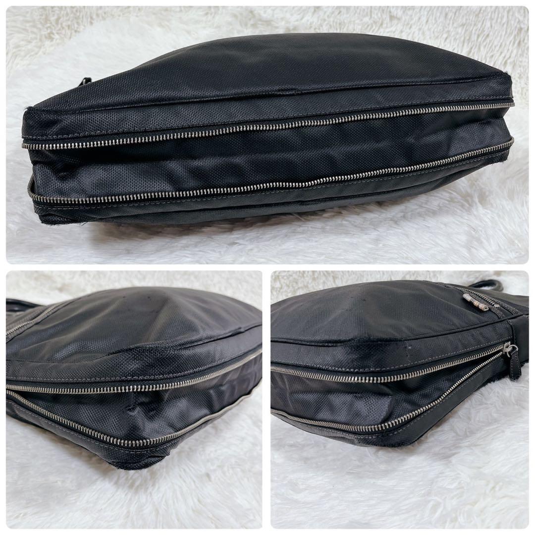 Paul Smithポールスミス　ビジネスバッグオールレザーブラックマルチカラー