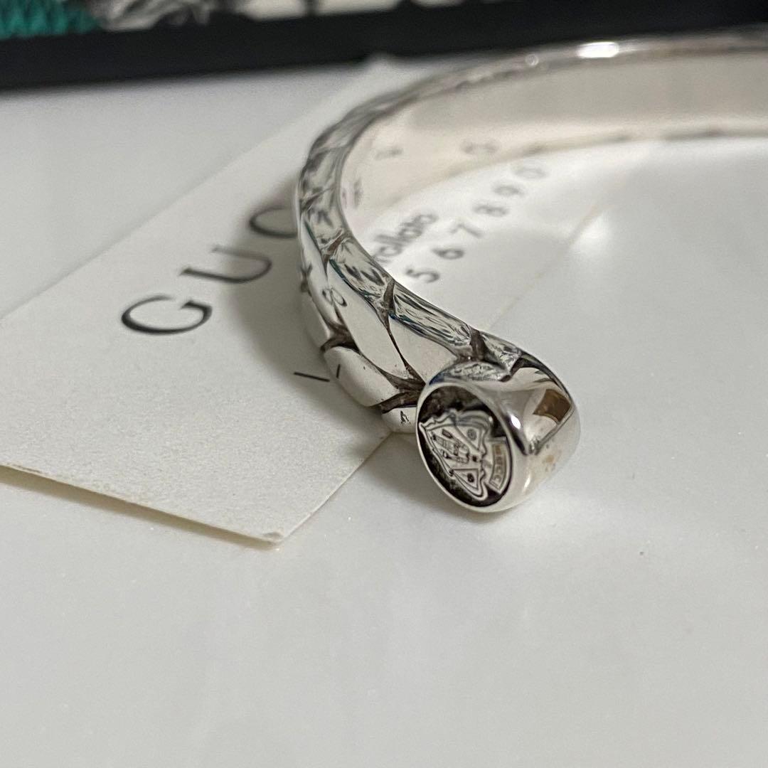GUCCI 新品未使用品　クレストGバングル　ブレスレット　付属品　刻印19