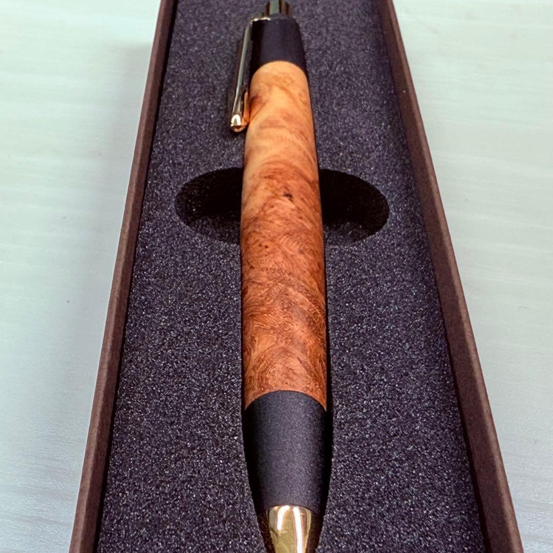 ボナンペン 本花梨瘤源平 真鍮製 0.5ミリ シャープペンシル