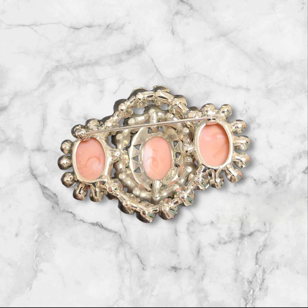 Christian Dior ブローチ ピンクラインストーン