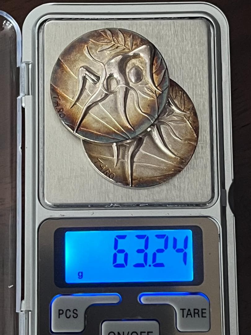 ◆1972年 第20回 ミュンヘンオリンピック 参加メダル 2枚 岡本太郎 純銀