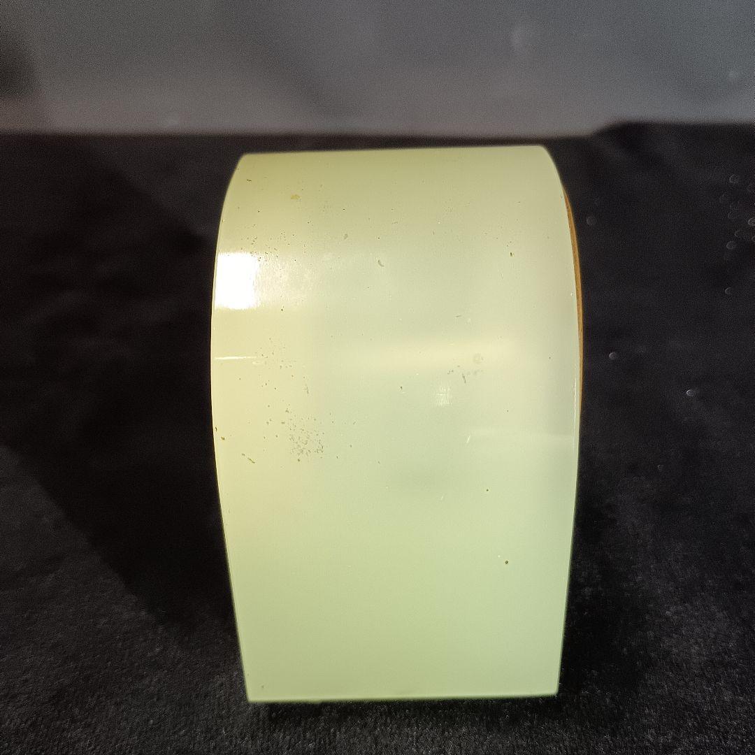 ウランガラス　置時計　ゼンマイ式　レトロ　グリーン【動作確認済み】