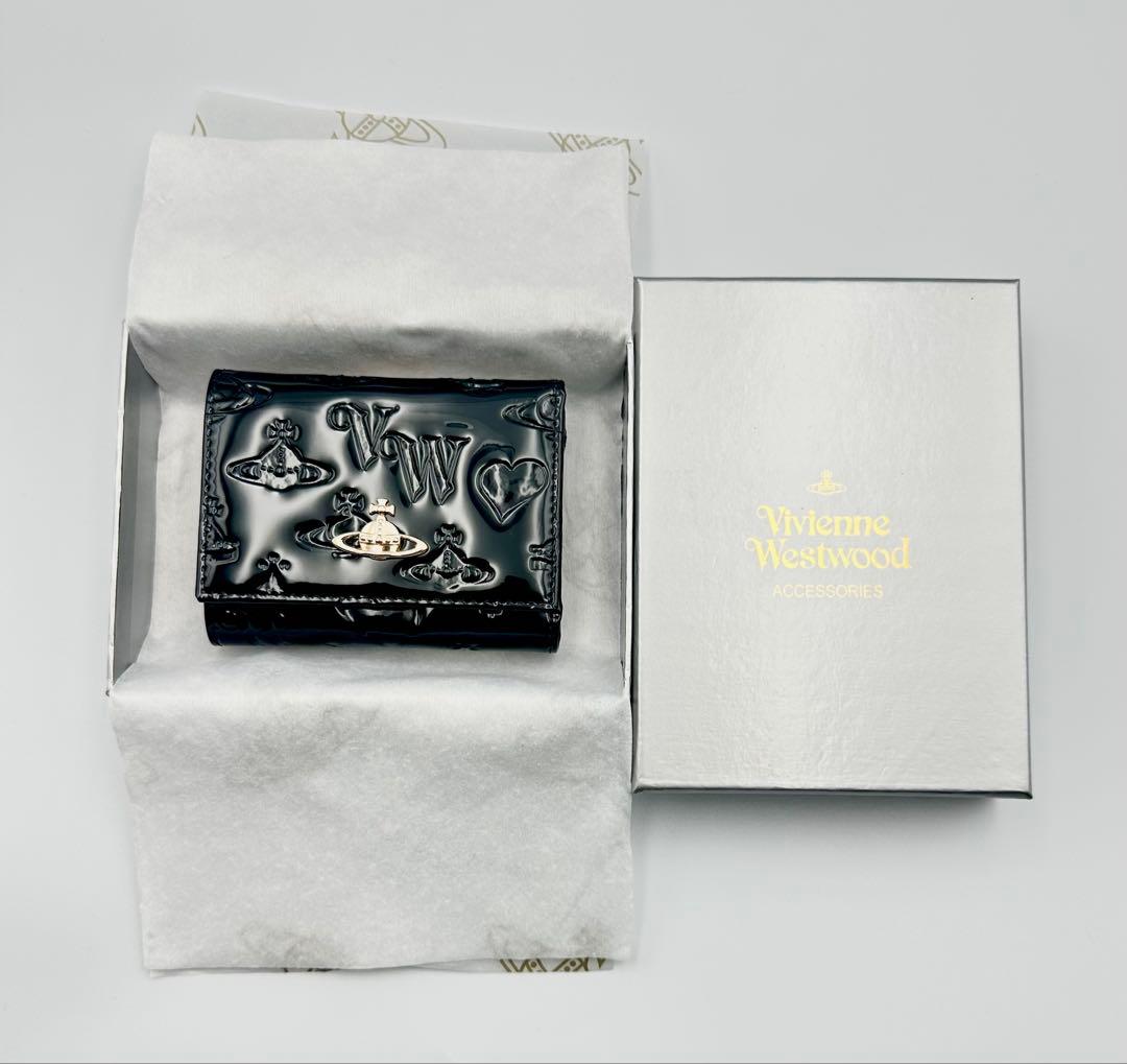 【♡最新✦新品♡】Vivienne Westwood 三つ折り財布 ブラック 黒