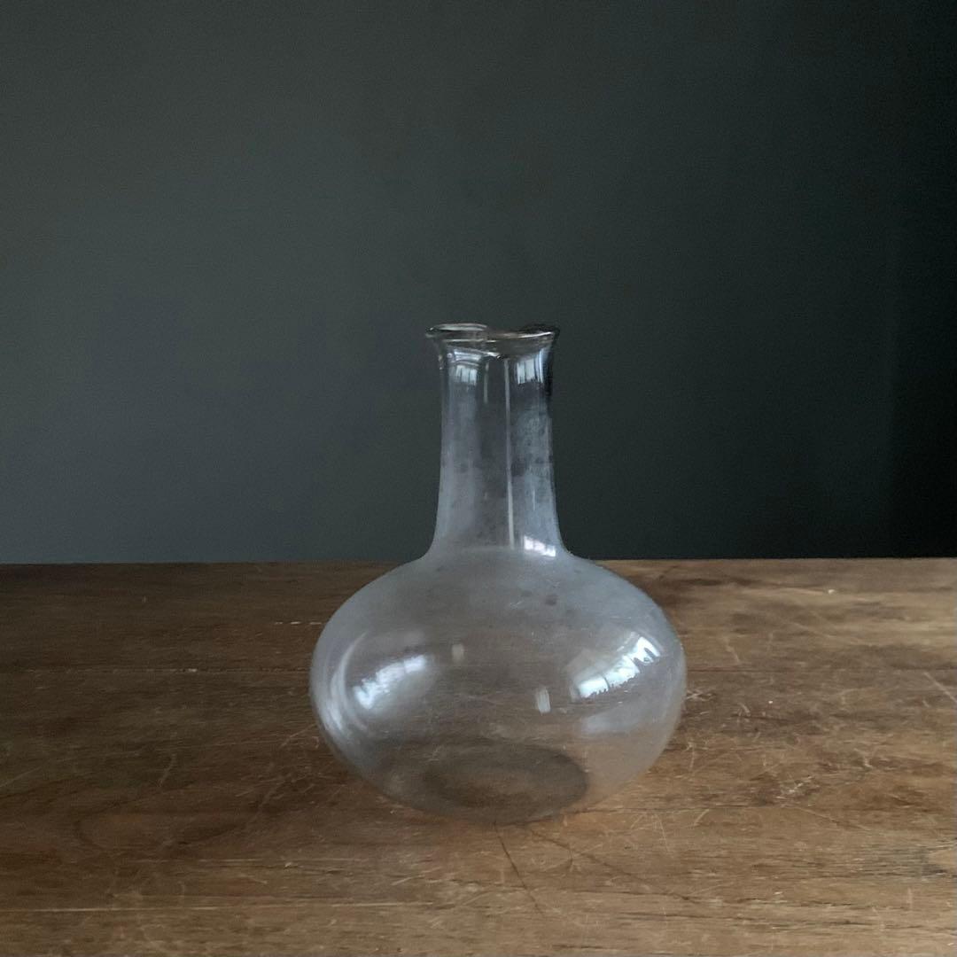 フラスコ形 ガラス 徳利 夏の酒器 鉛ガラス 古道具 酒器 アンティーク